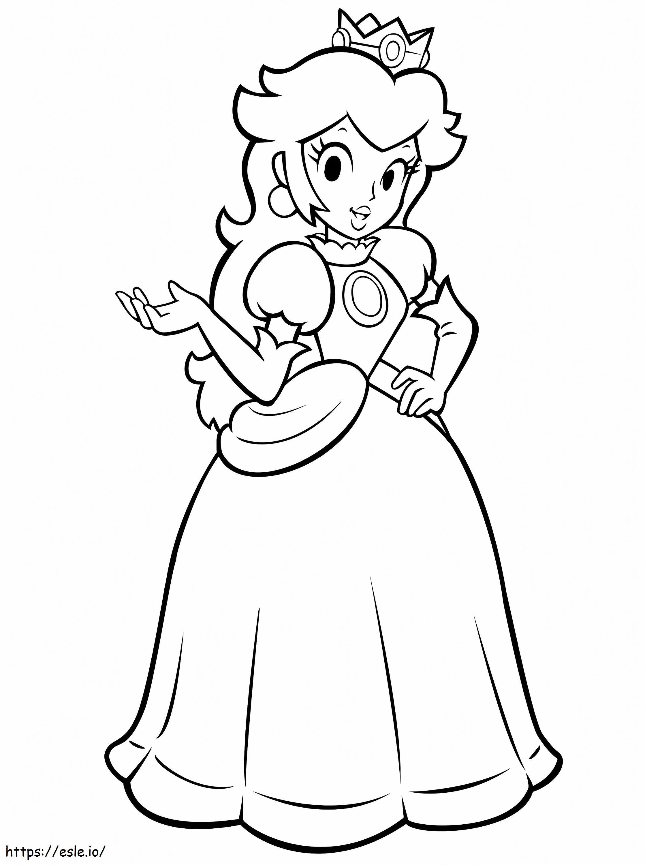 Coloriage Princesse Peach 1 à imprimer dessin