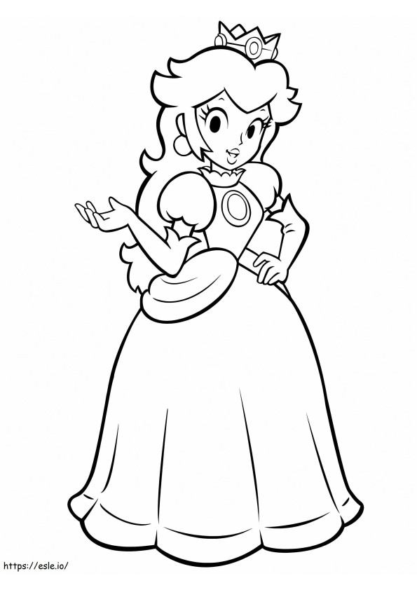 Coloriage Princesse Peach 1 à imprimer dessin