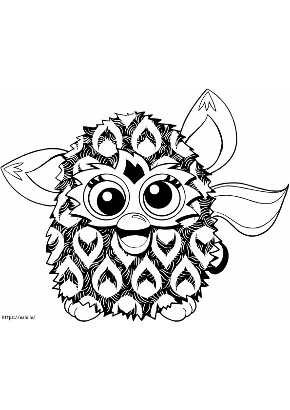 Coloriage Jouer avec Furby à imprimer dessin