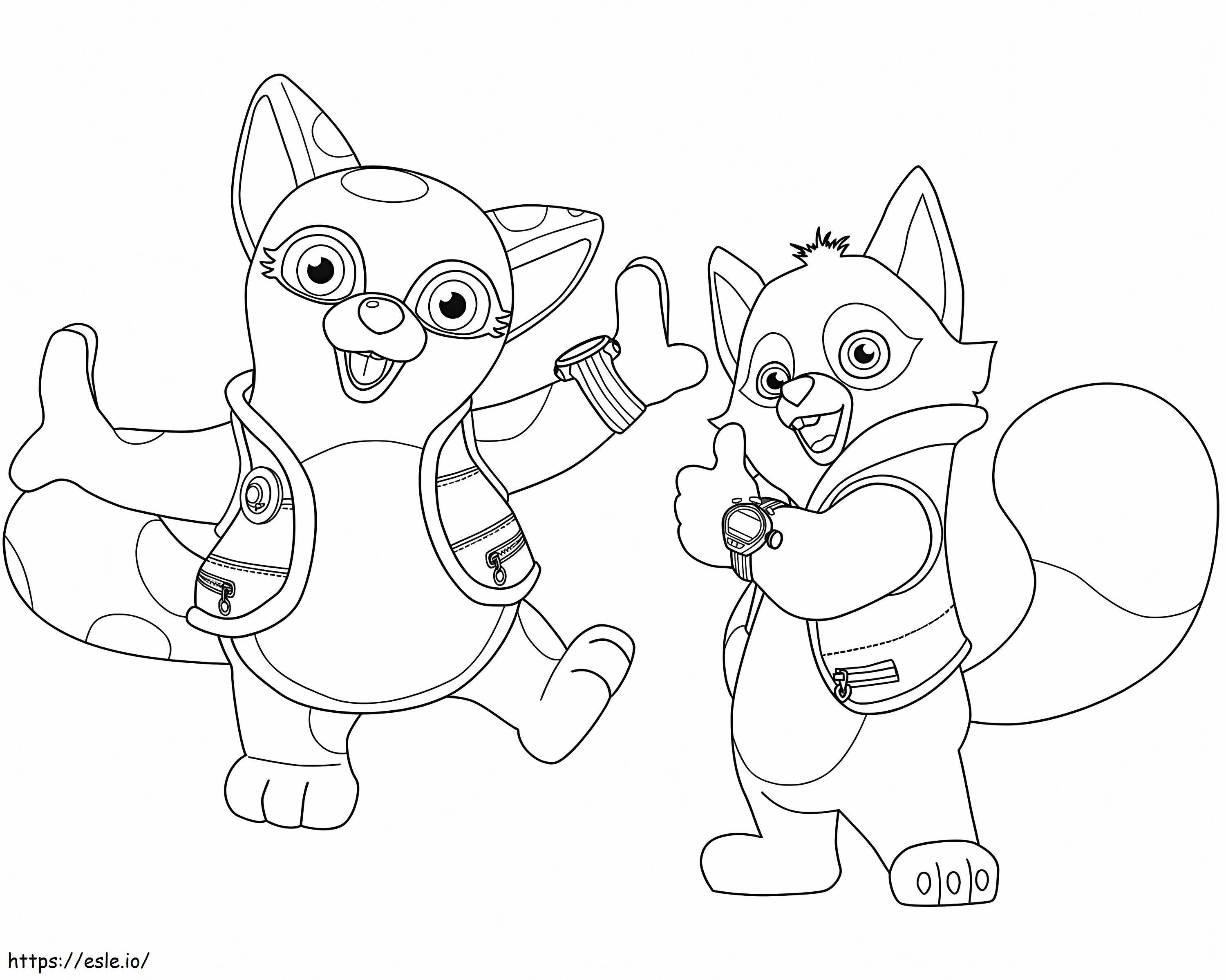 Dotty And Wolfie coloring page