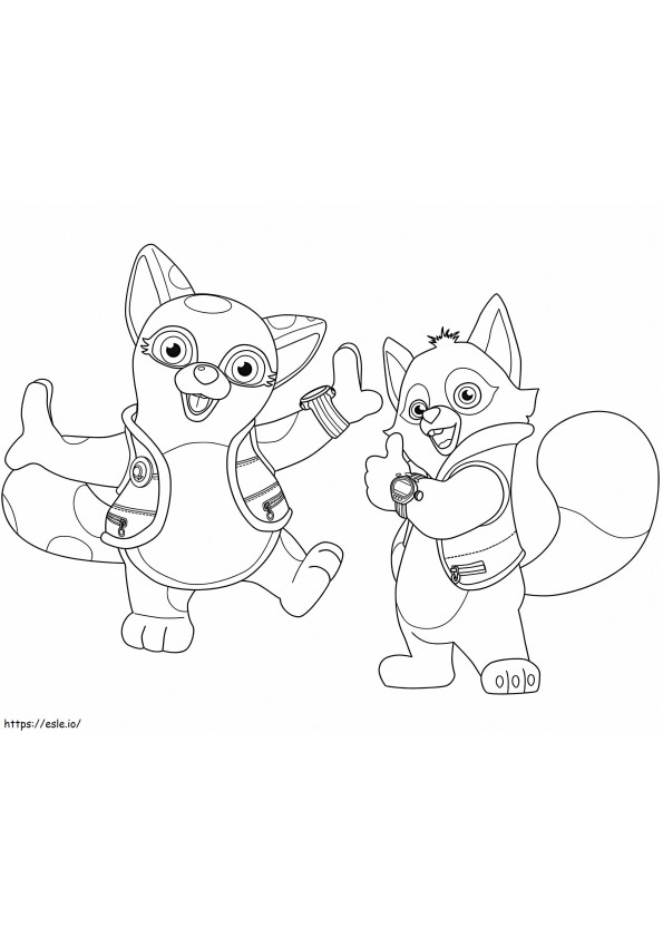 Dotty And Wolfie coloring page
