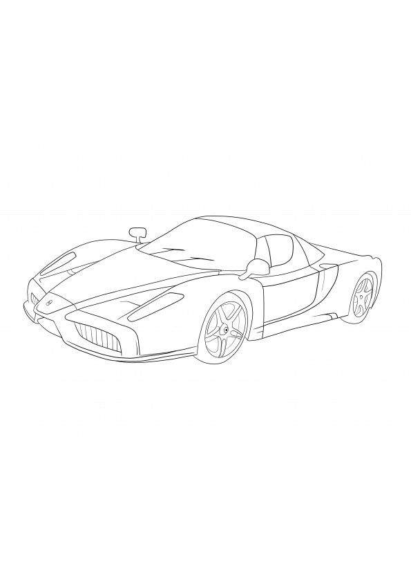 Voiture Ferrari Enzo à imprimer et colorier gratuitement