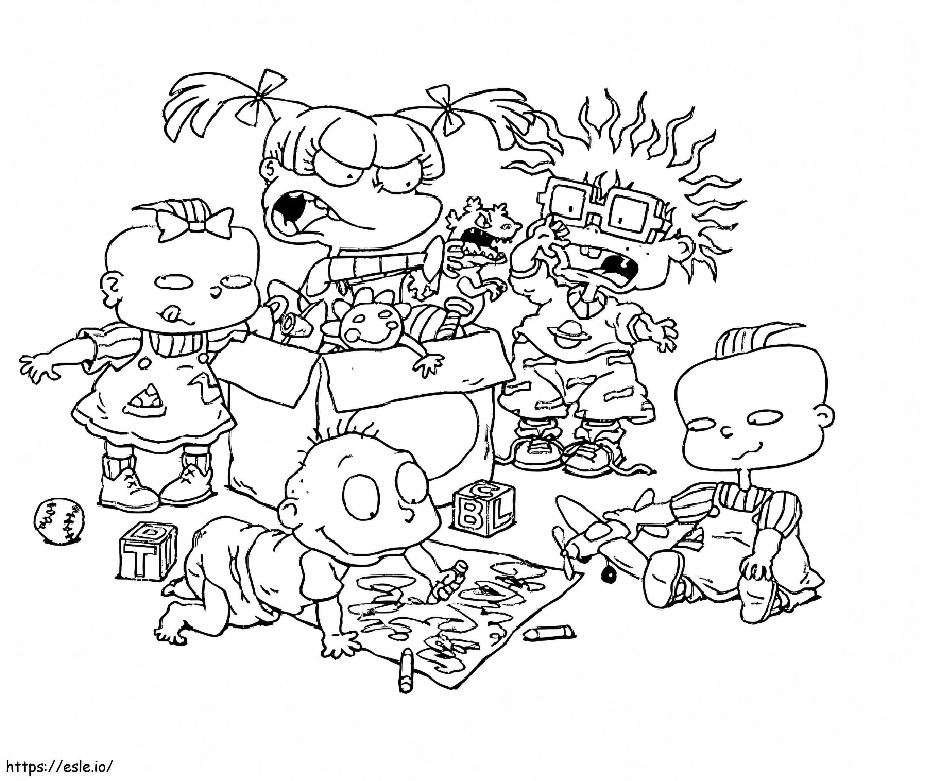 Personaje din Rugrats de colorat