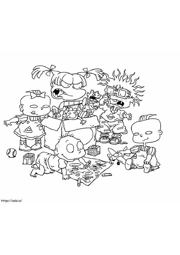 Characters From Rugrats coloring page