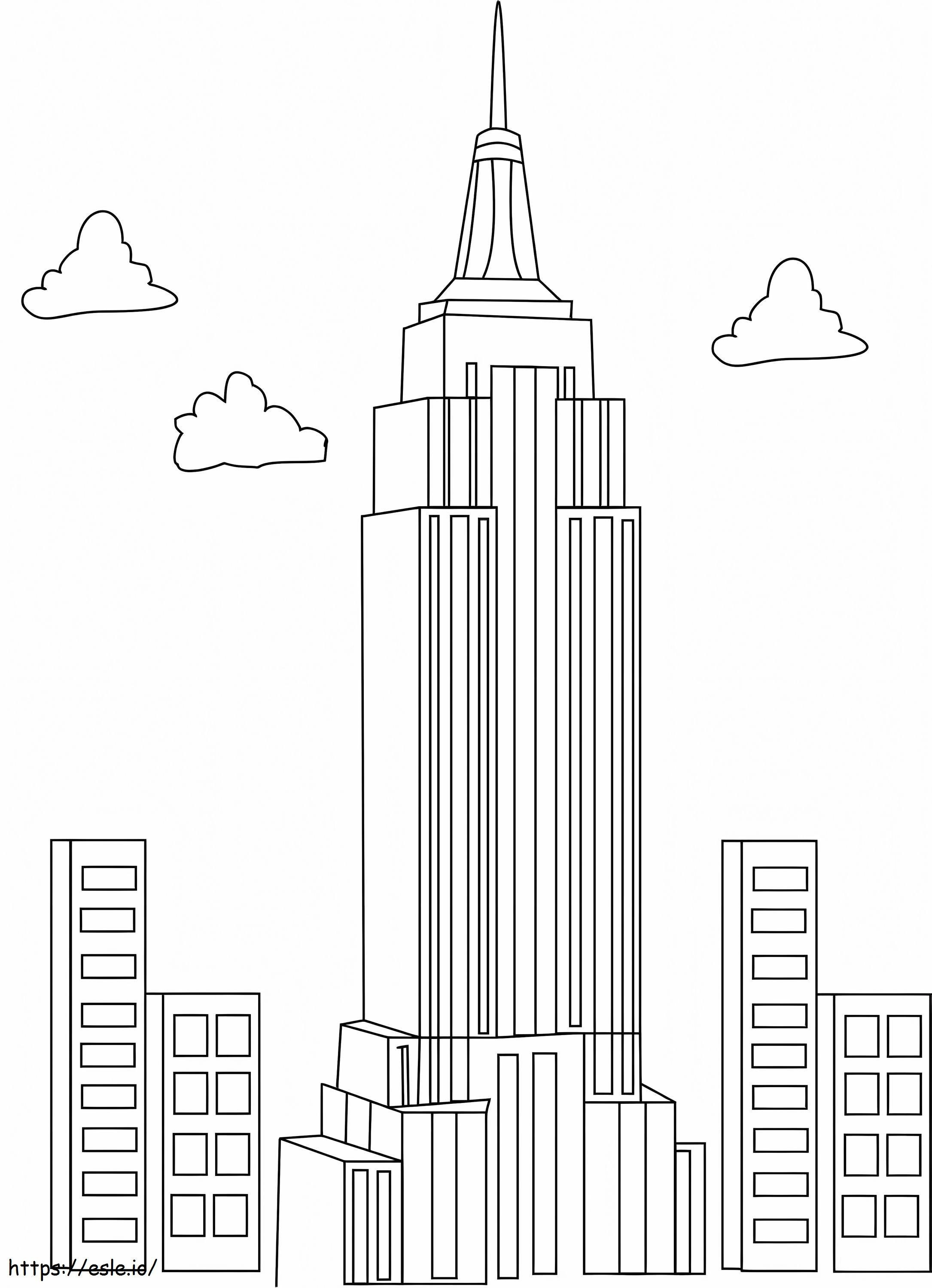 Empire State Building Gambar Mewarnai