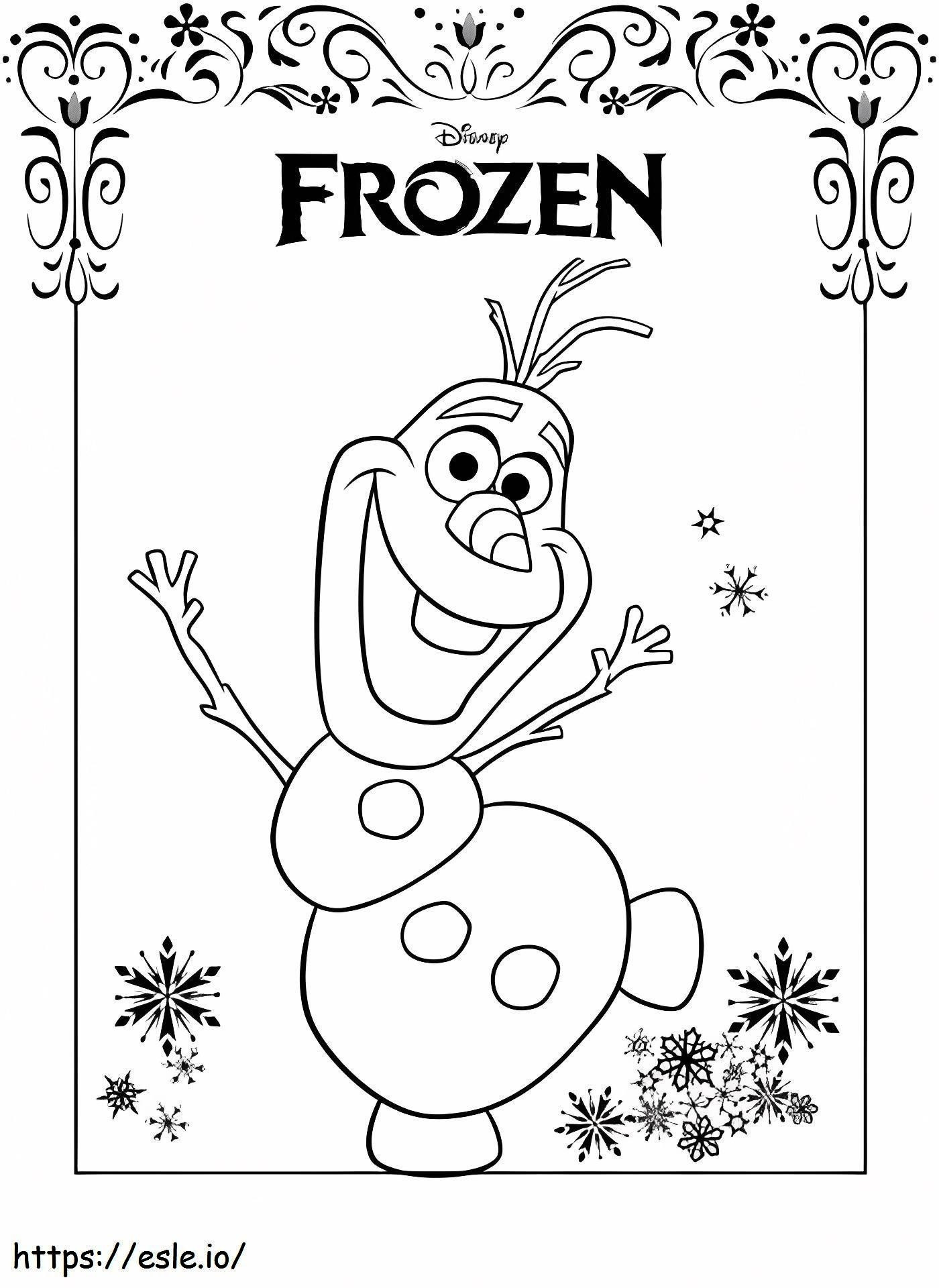 Olaf Frozen värityskuva