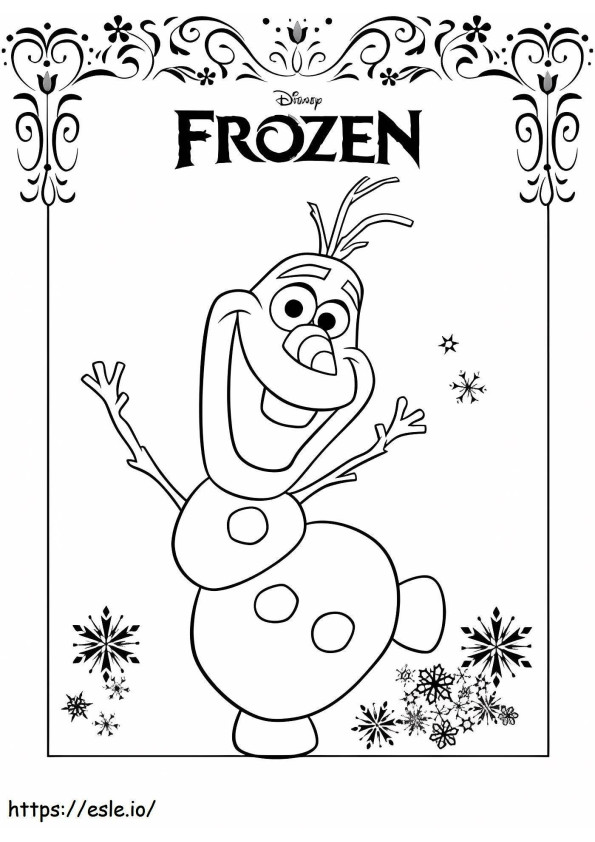 Olaf Frozen coloring page