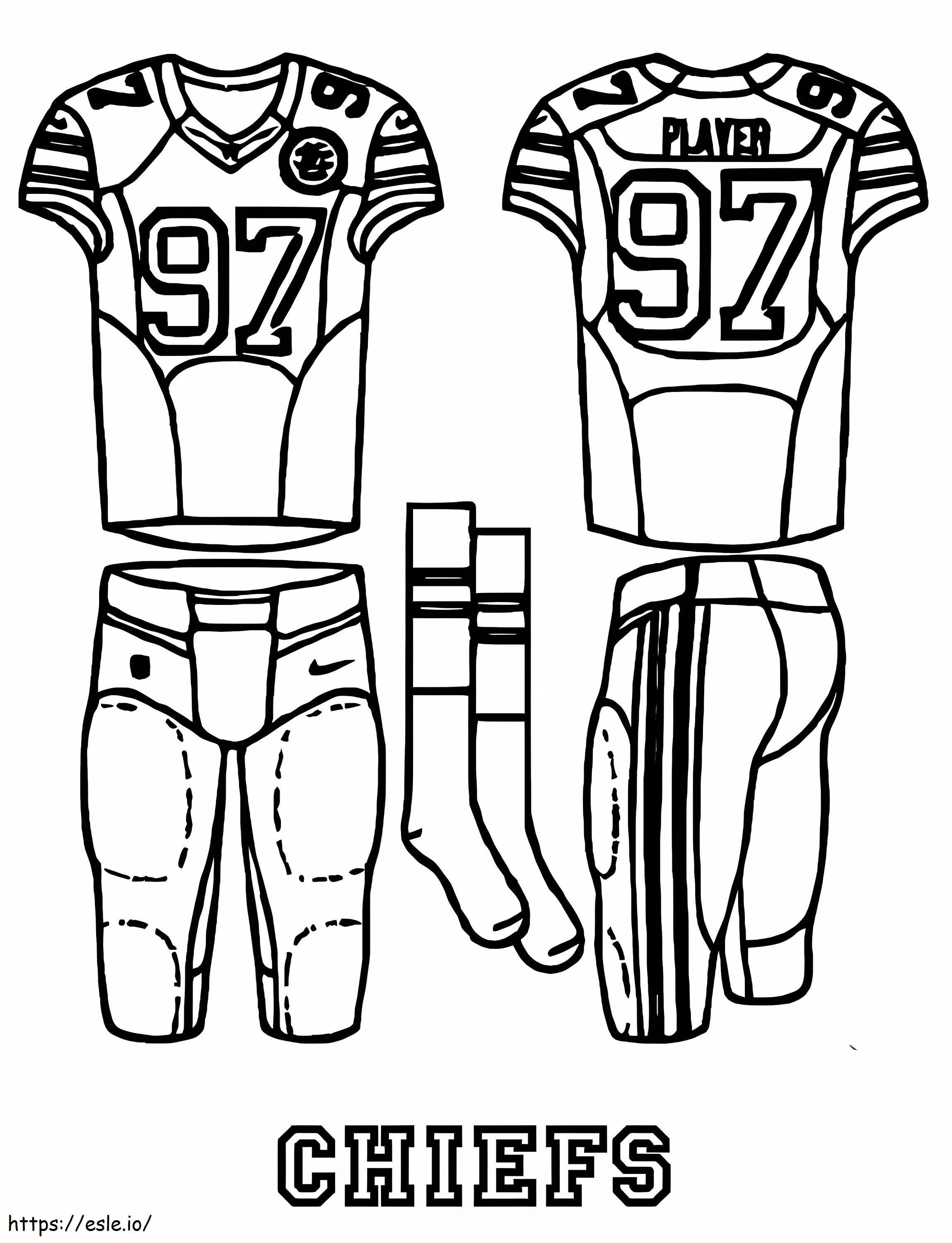 Kansas City Chiefs-Uniform ausmalbilder