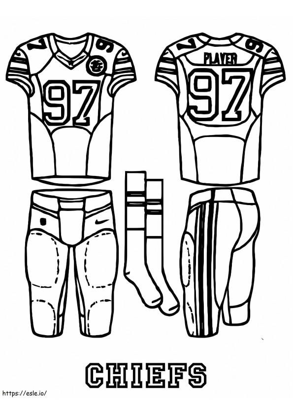 Kansas City Chiefs Uniform coloring page