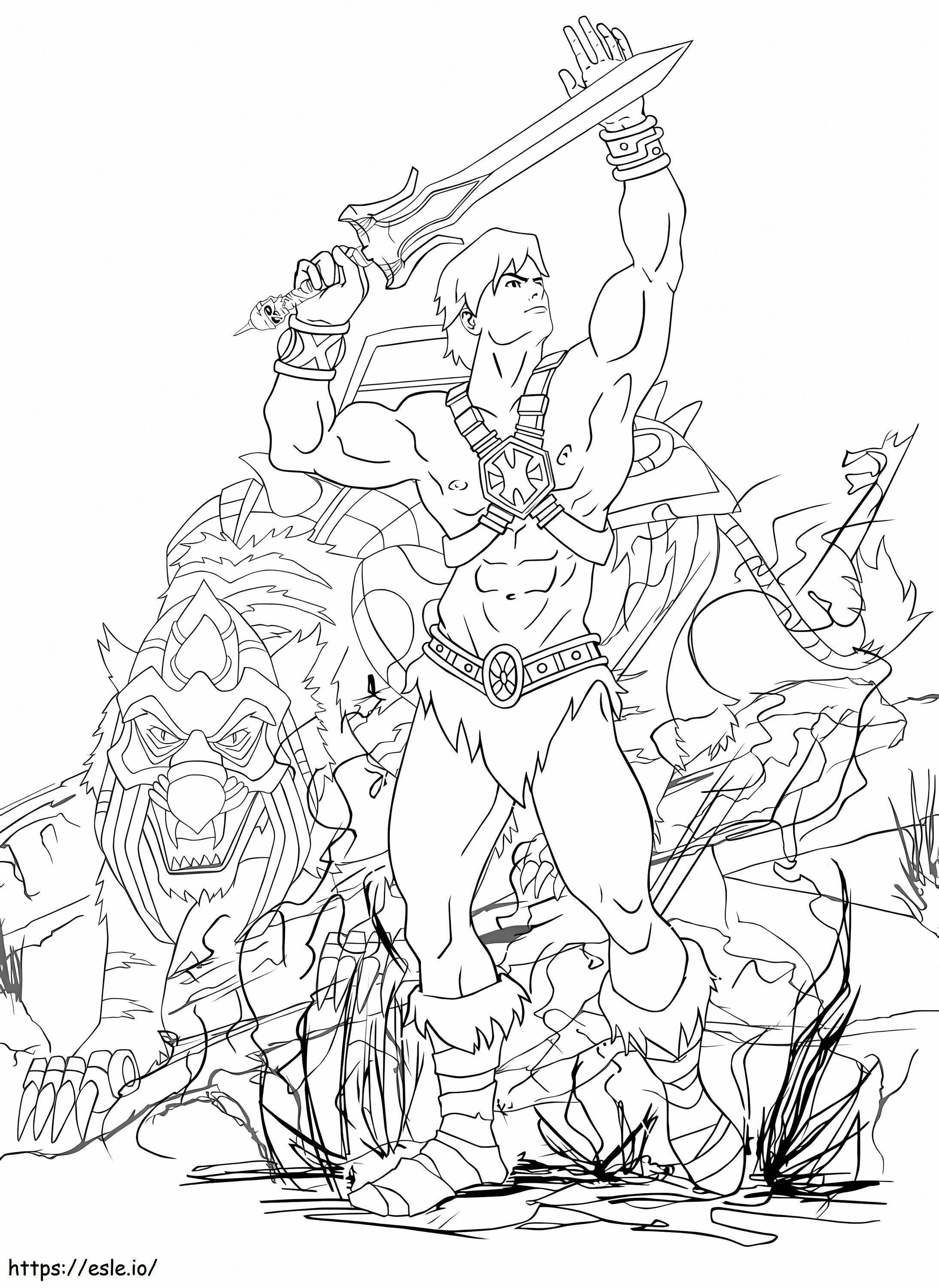 He Man 3 coloring page