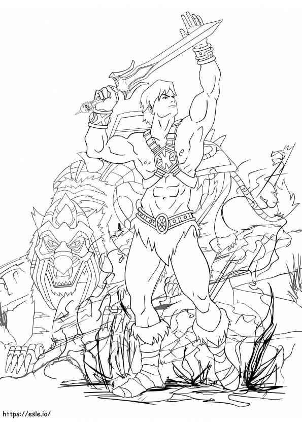 He Man 3 coloring page
