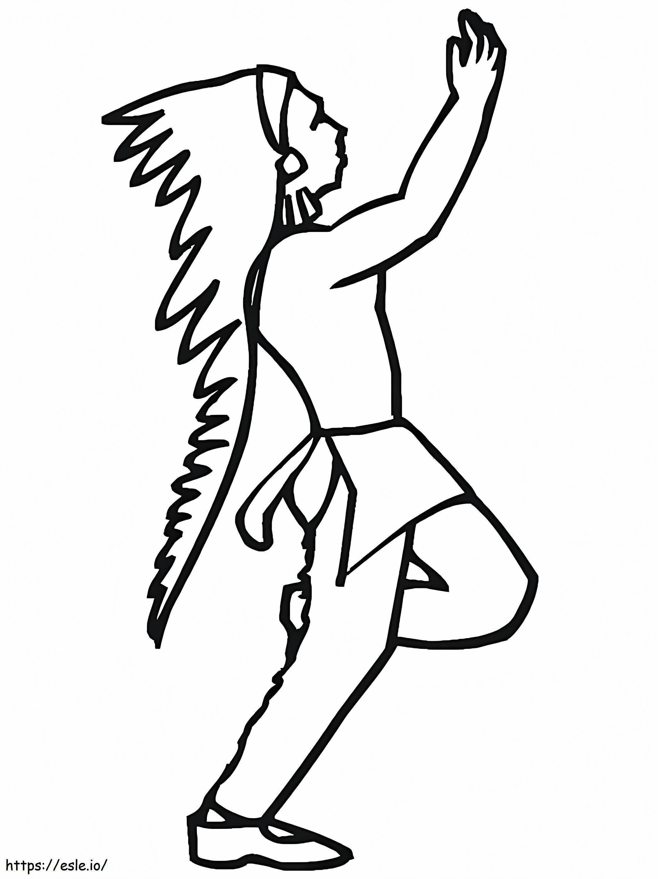 Native American Dancing coloring page