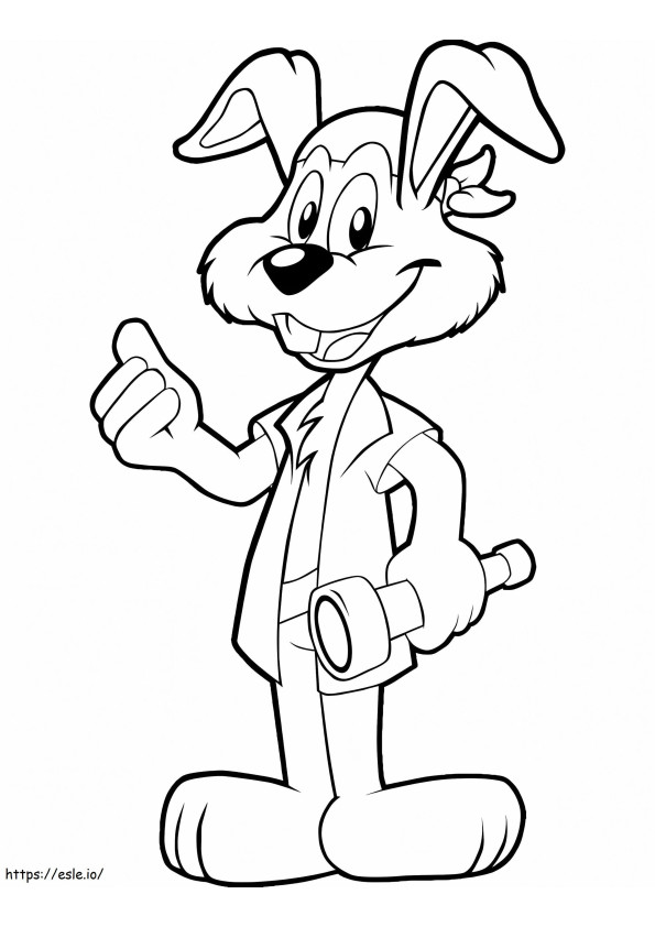 Animated Rabbit coloring page