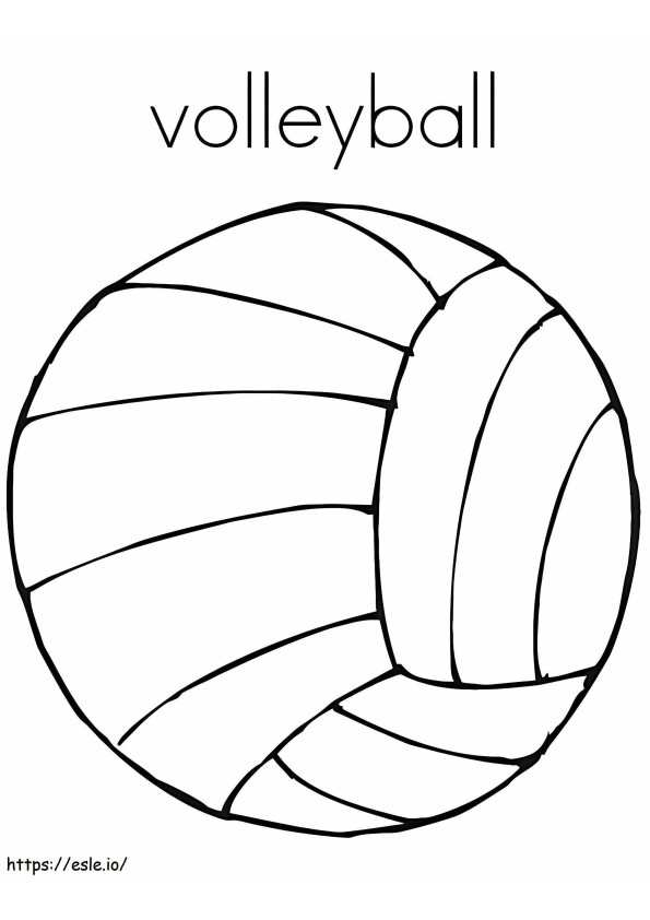 Printable Volleyball Ball coloring page