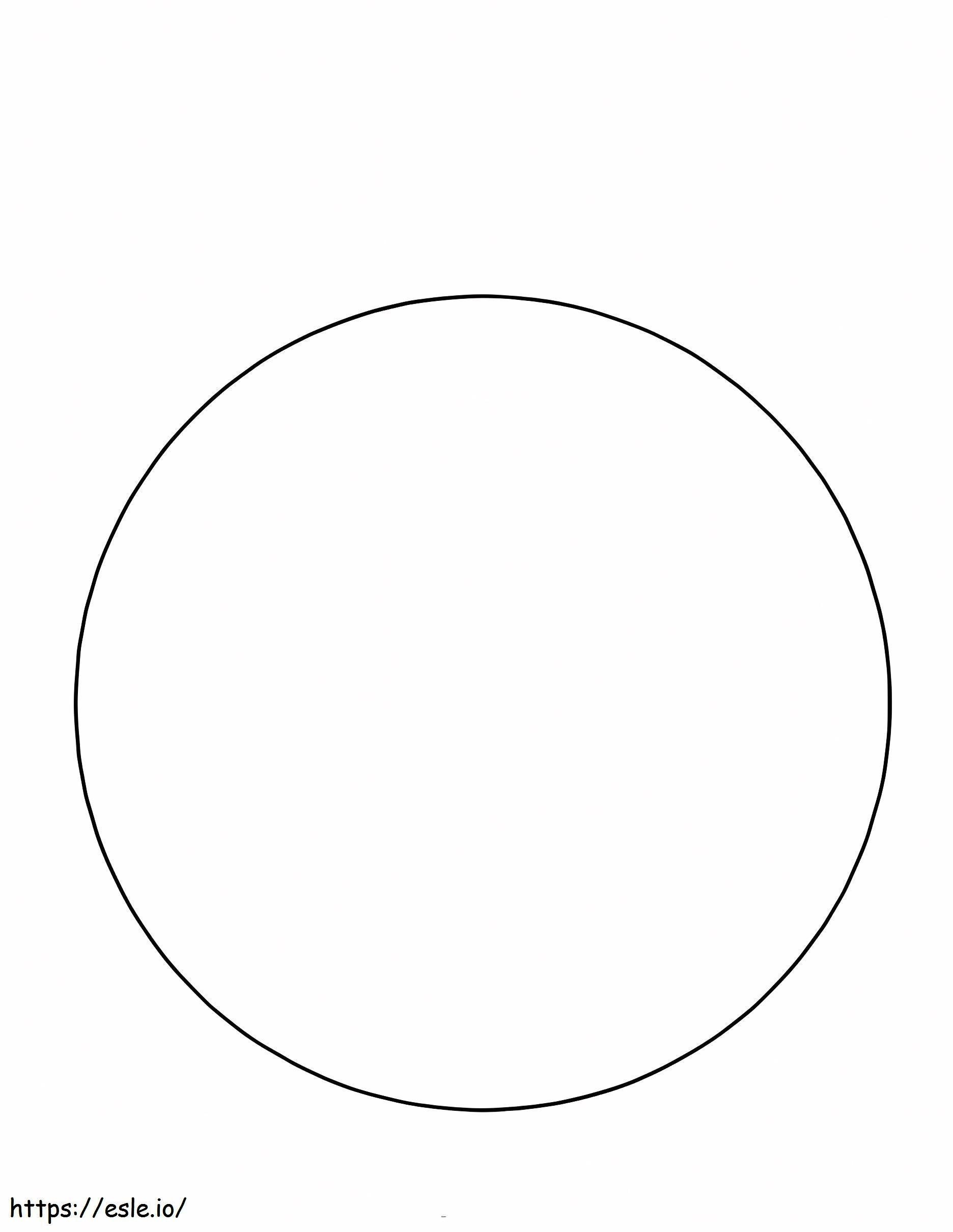 Eenvoudige cirkel kleurplaat kleurplaat