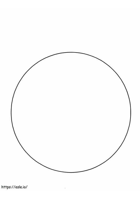 Yksinkertainen ympyrä värityskuva