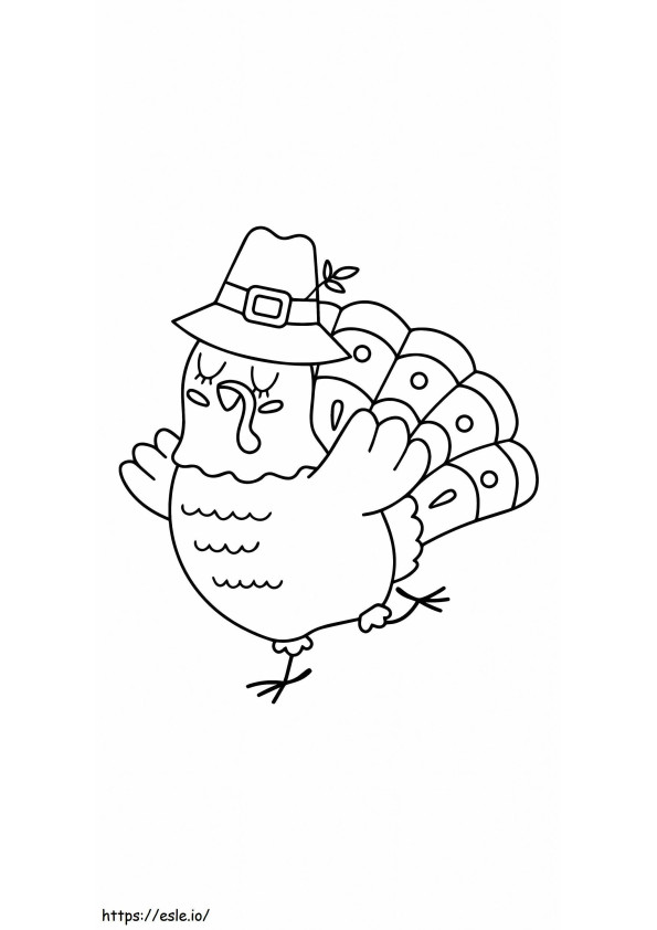 Happy Free Turkey coloring page