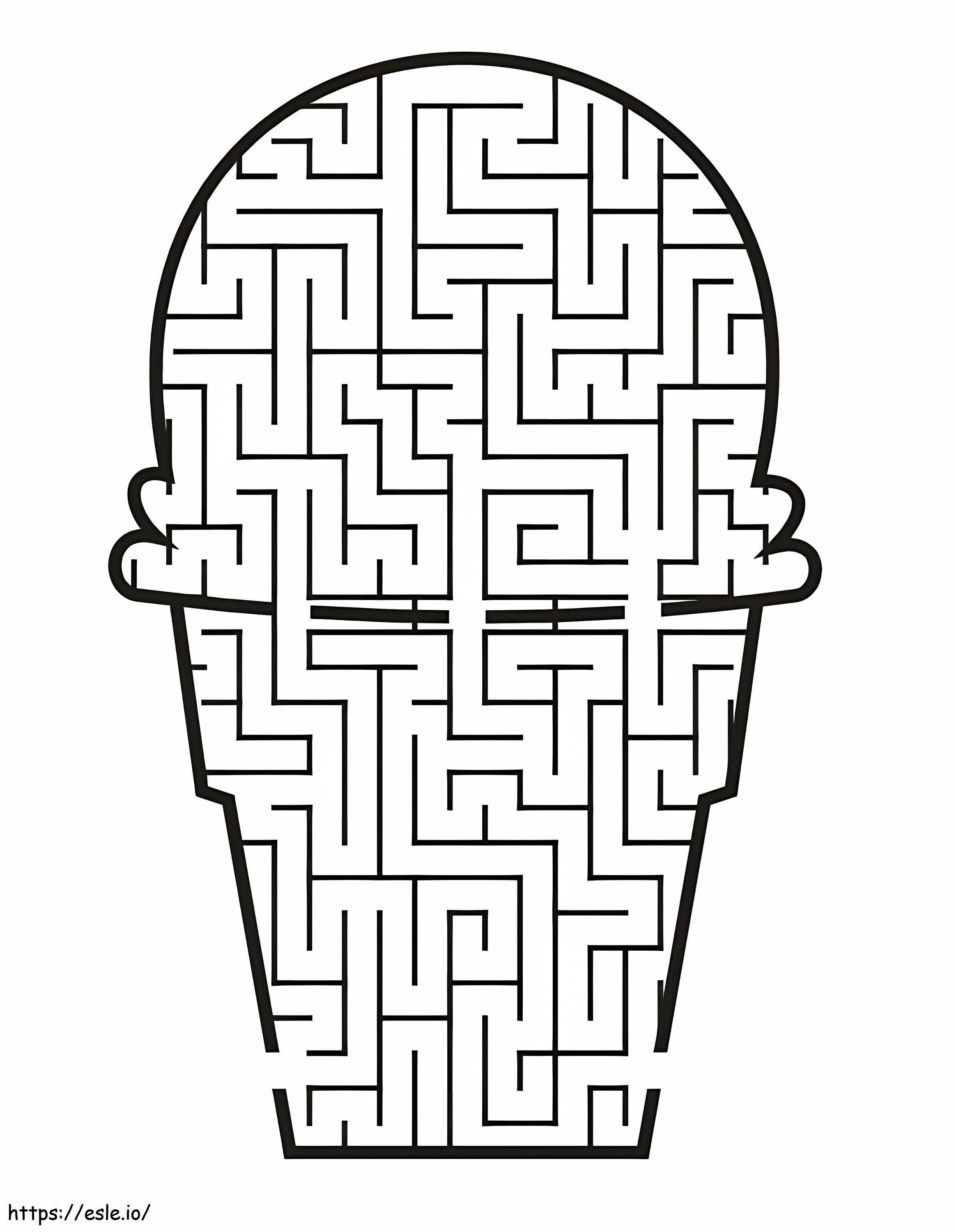 Eiscreme-Labyrinth ausmalbilder