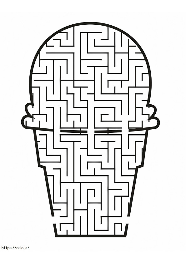 Ice Cream Maze coloring page