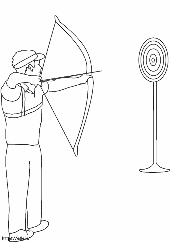 Simple Archery coloring page