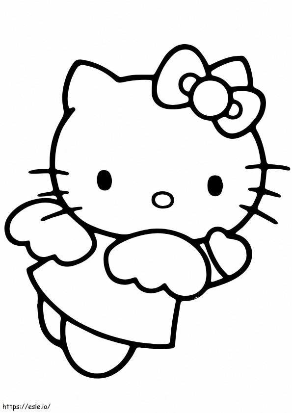 Anioł Hello Kitty kolorowanka
