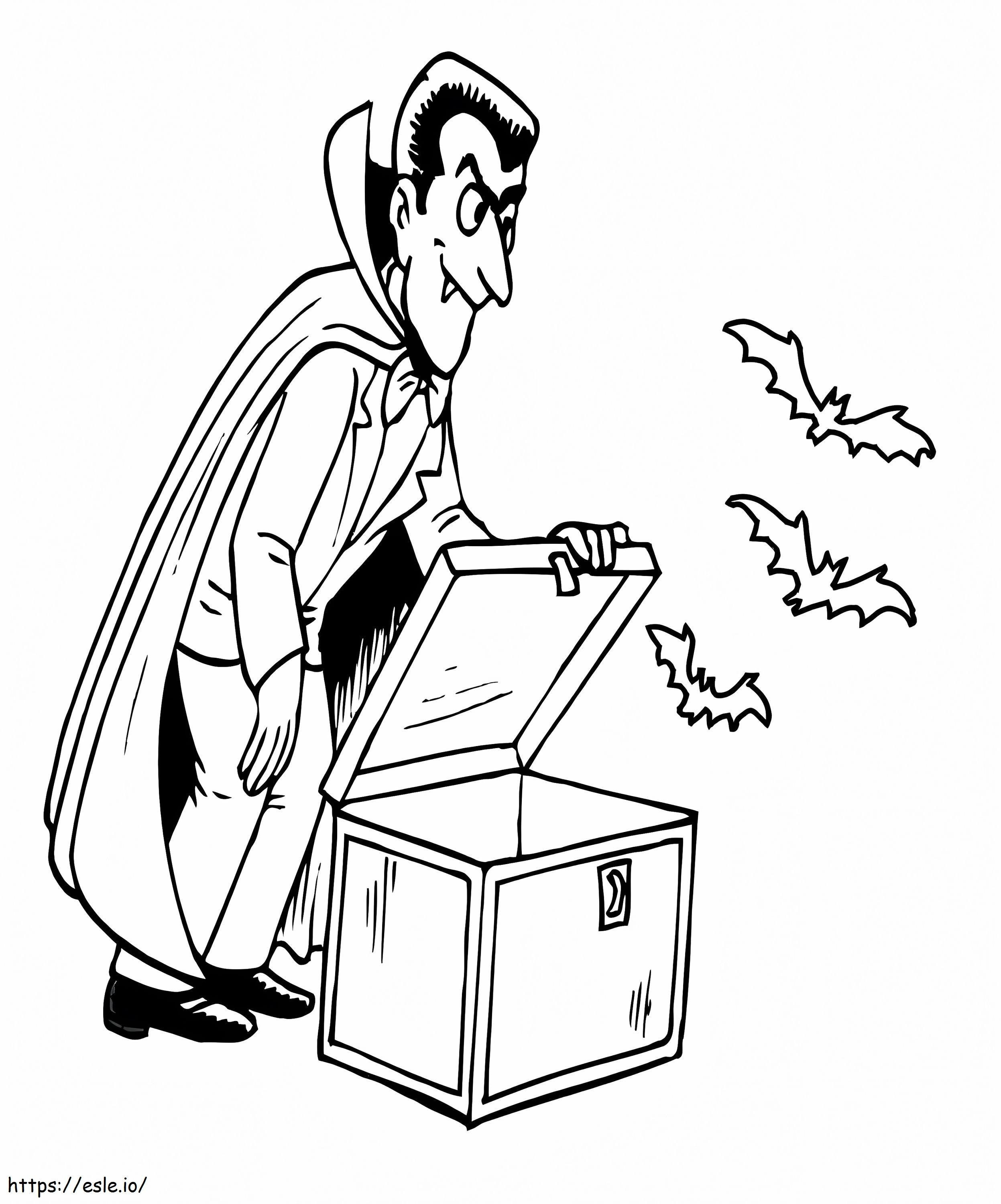 Vampire Halloween 5 coloring page