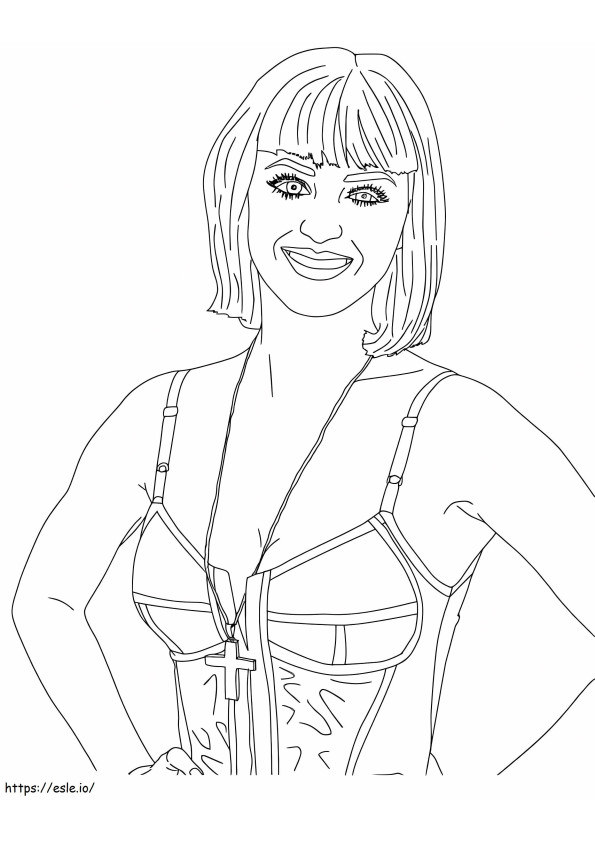 Katy Perry Smiling coloring page