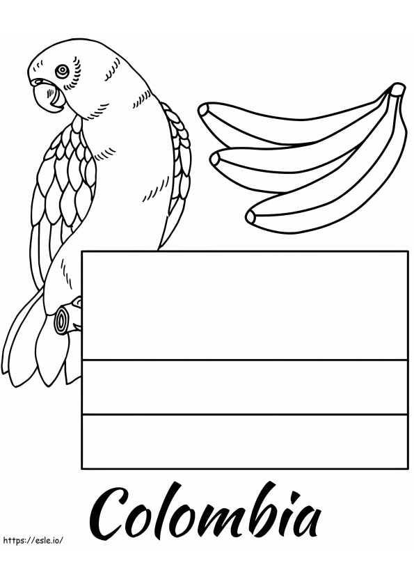 Colombia Flag coloring page