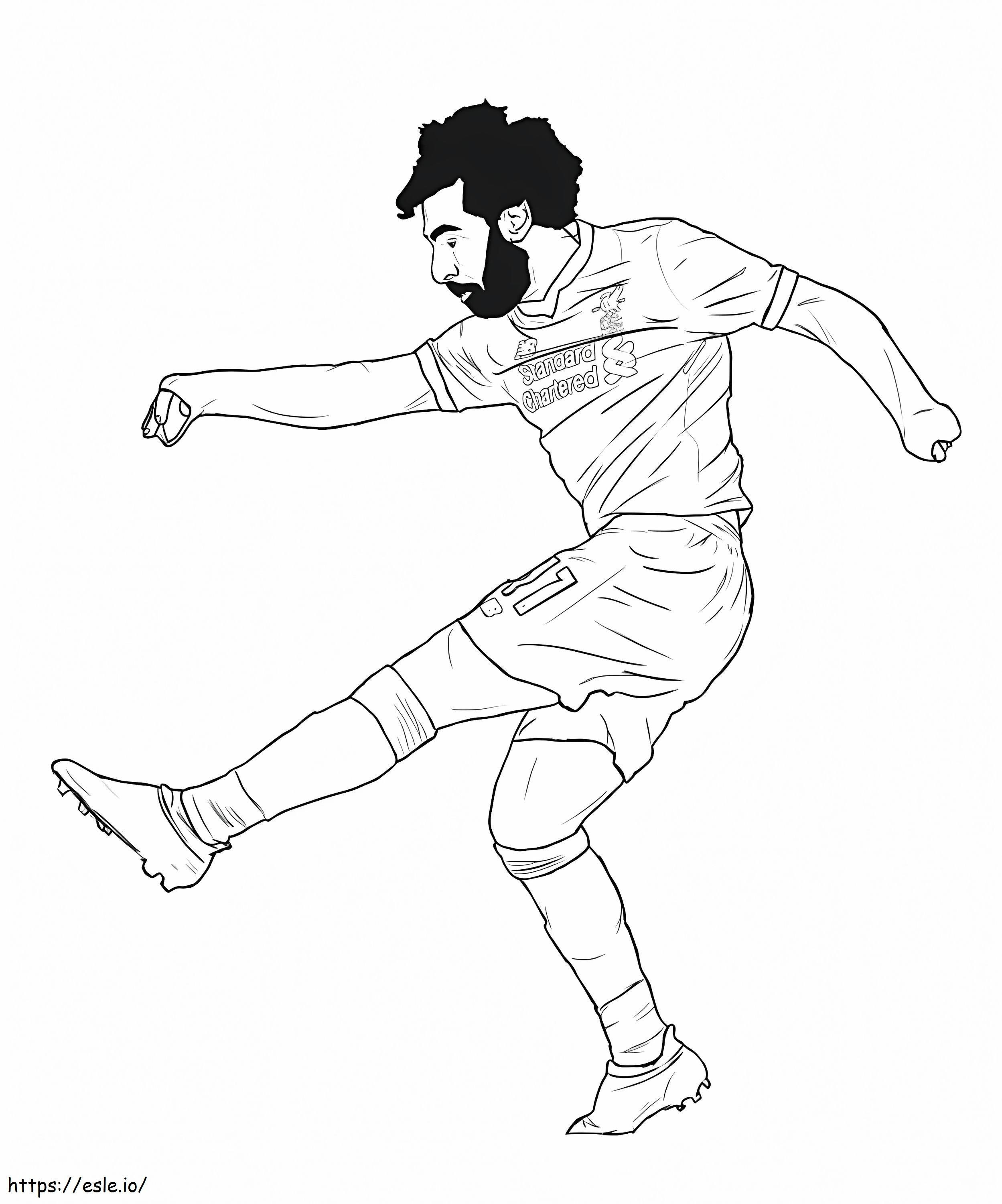 Coloriage Mohamed Salah 6 à imprimer dessin