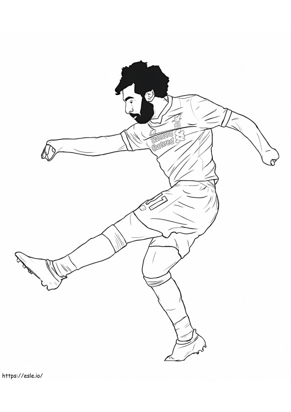Mohamed Salah 6 coloring page