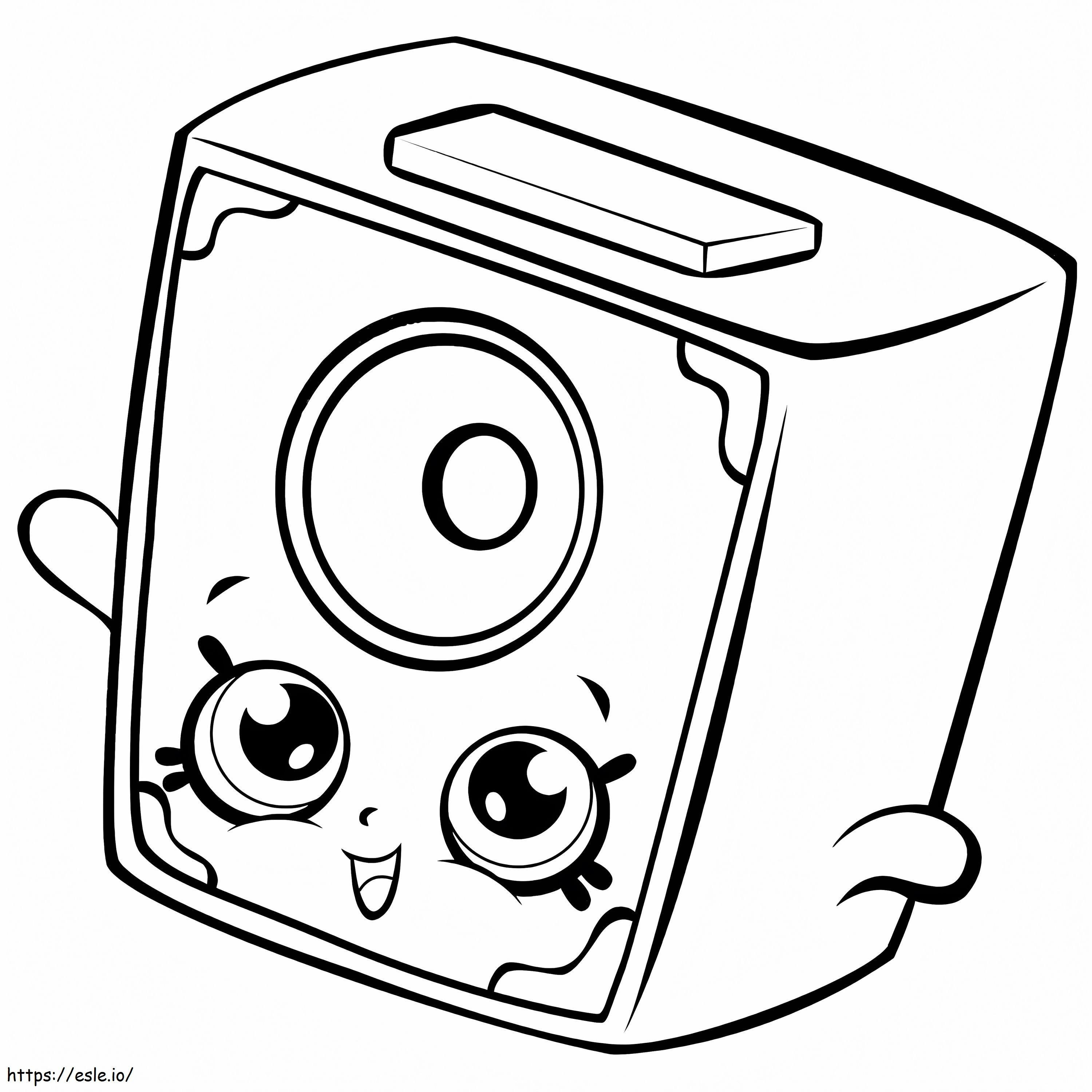 Little Squeeky Speaker Shopkin coloring page