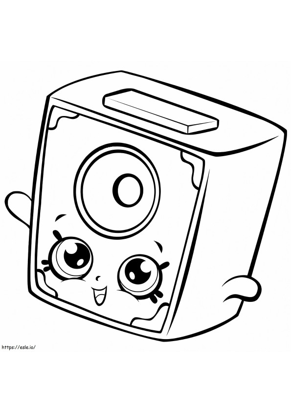 Little Squeeky Speaker Shopkin coloring page