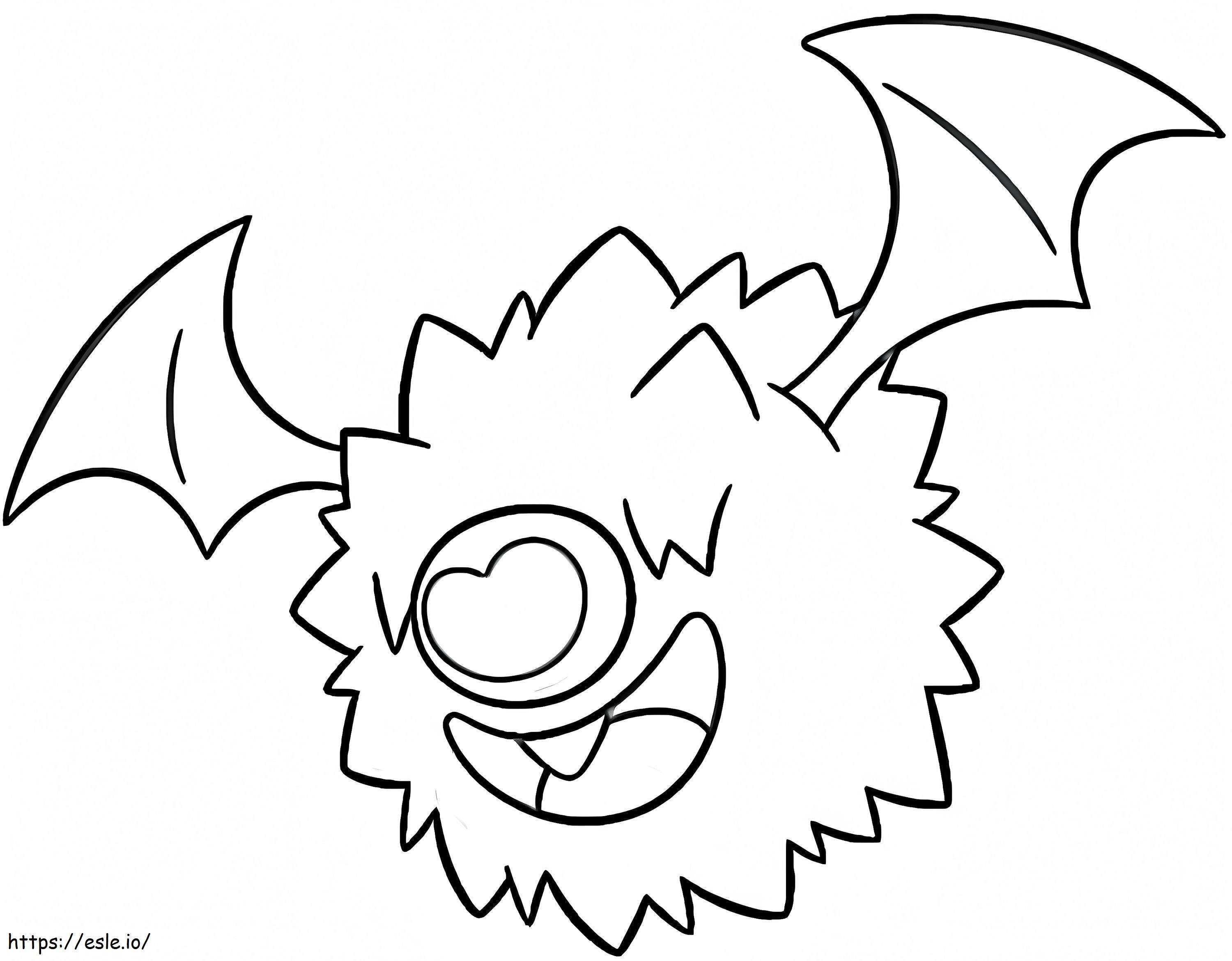 ウーバットポケモン 1 ぬりえ - 塗り絵