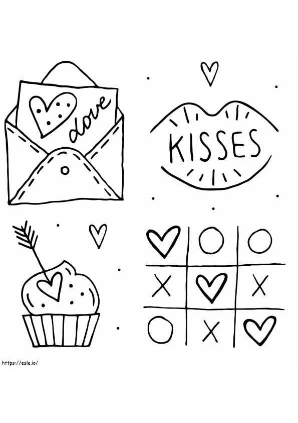 Love Stickers coloring page