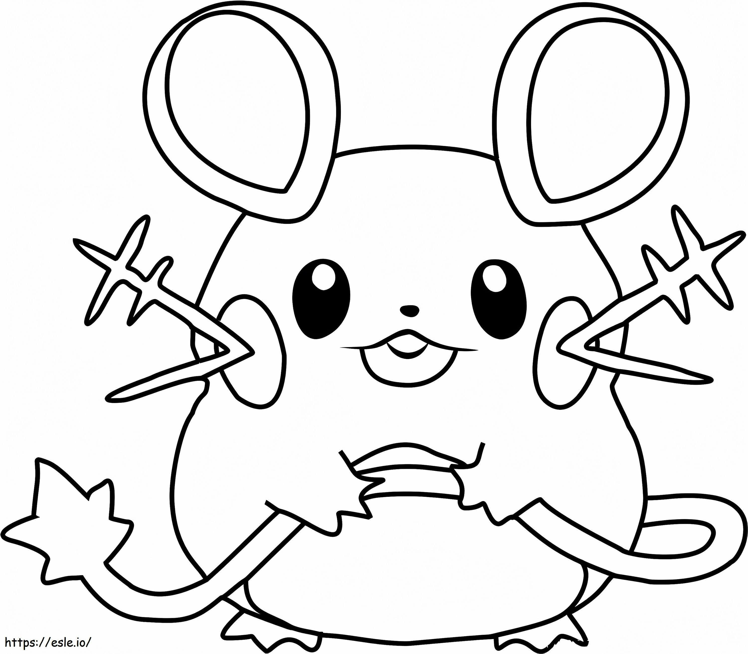 1531186466 Dedenne Pokemon A4 coloring page