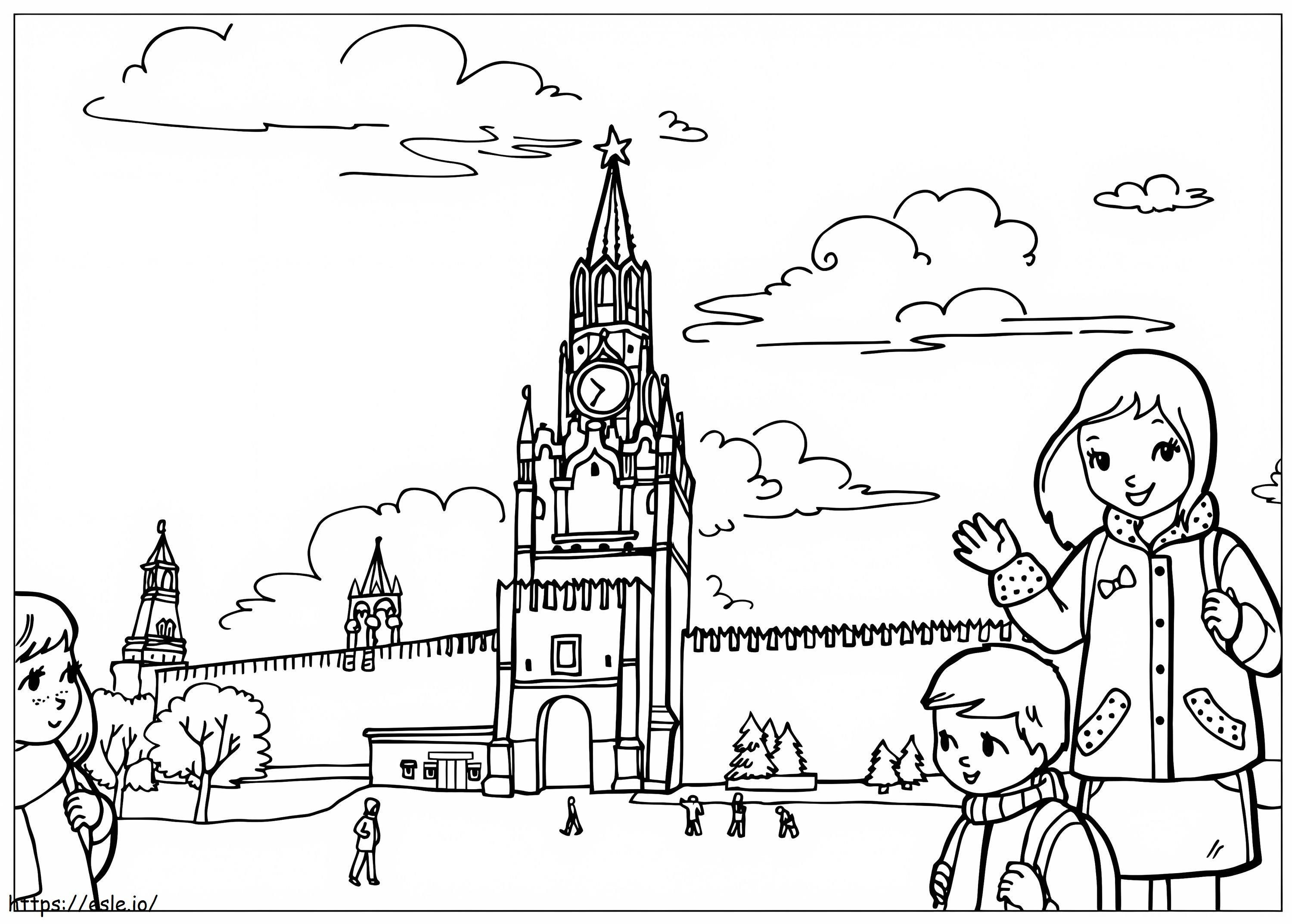 The Moscow Kremlin coloring page