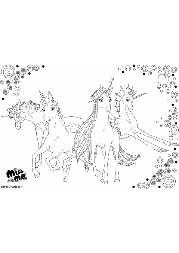Unicorns From Mia And Me coloring page
