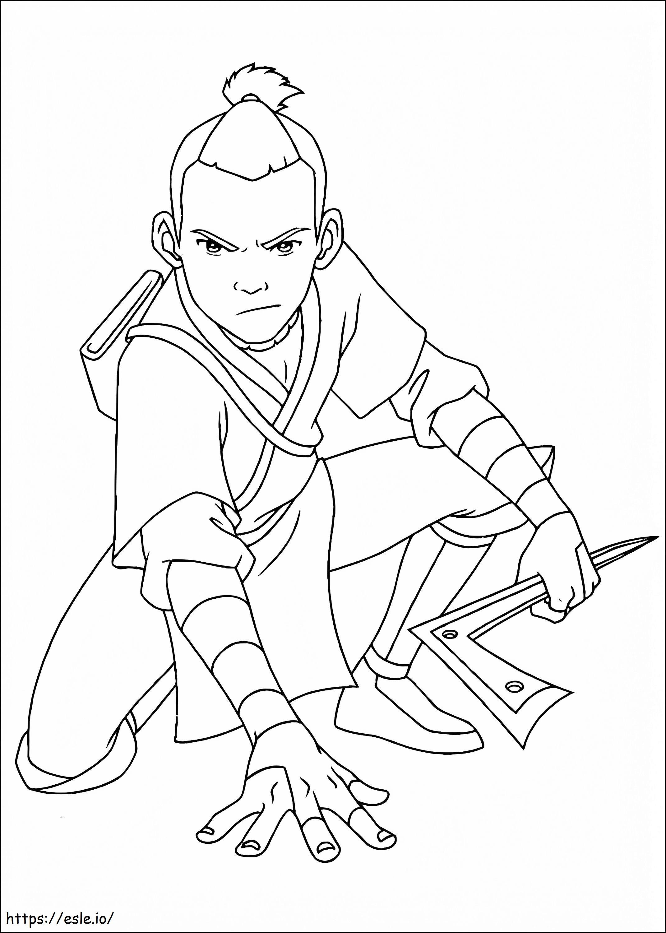 Kolorowanka Wściekły Sokka do druku za darmo
