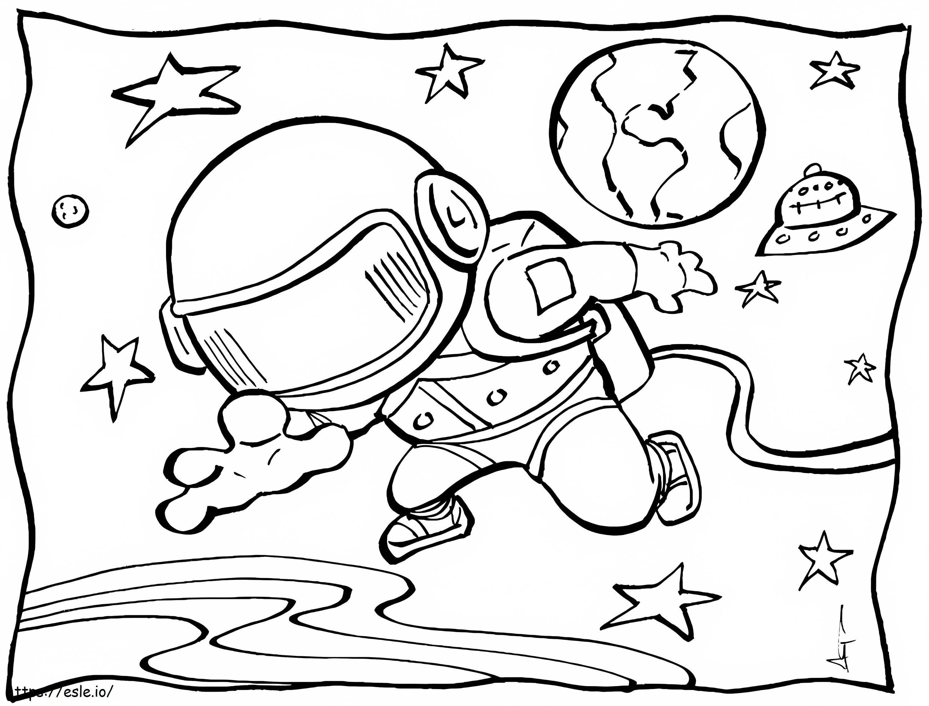 In Space coloring page