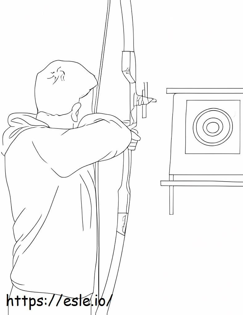 Basic Archery coloring page