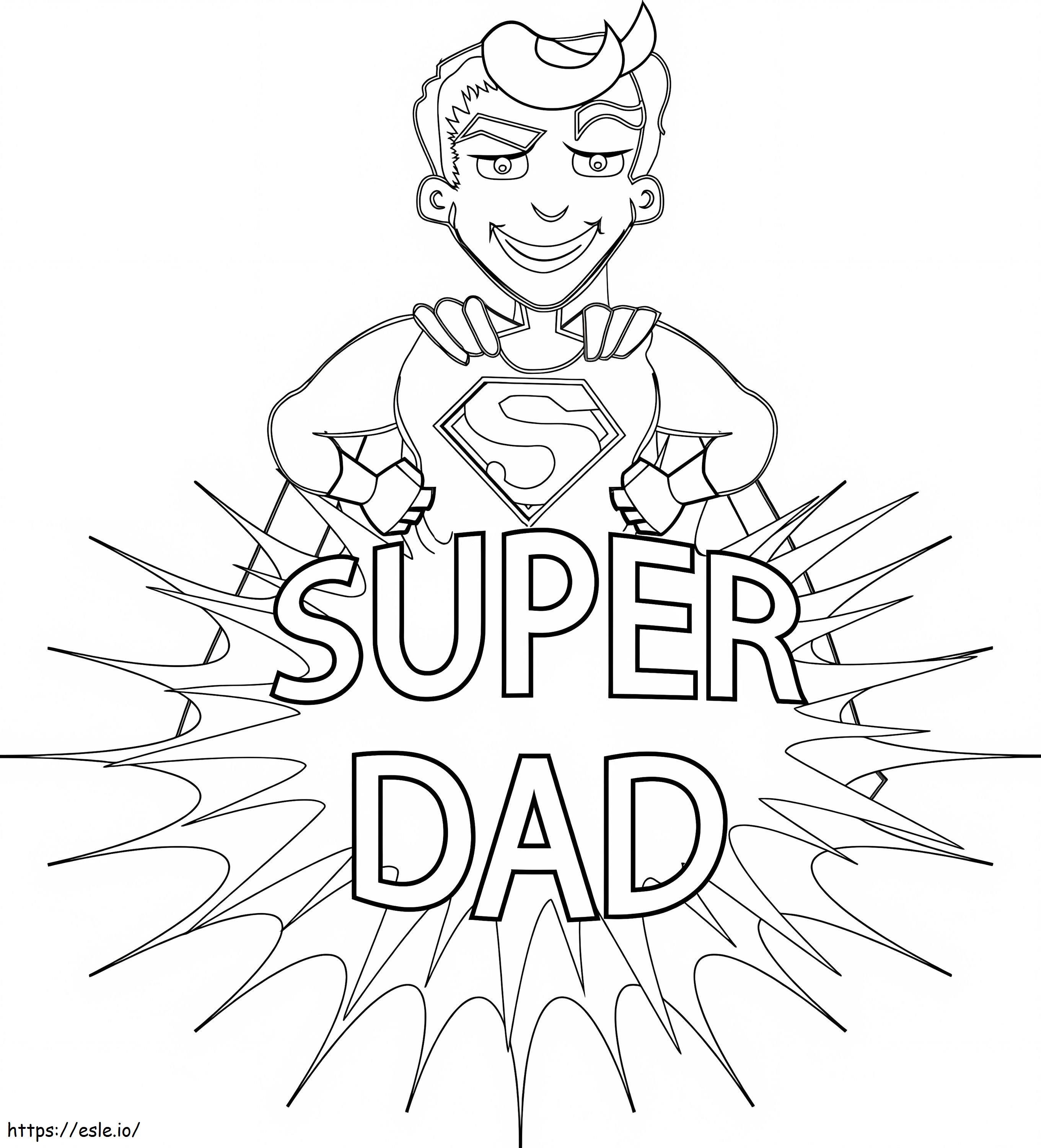 Super Dad Is Awesome coloring page