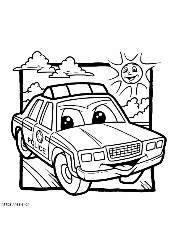 Cartoon Police Car