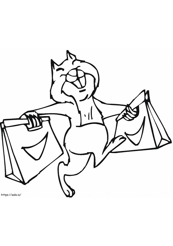 Chipmunk With Bags coloring page