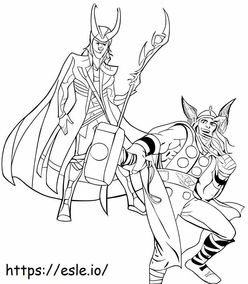 Thor And Loki coloring page
