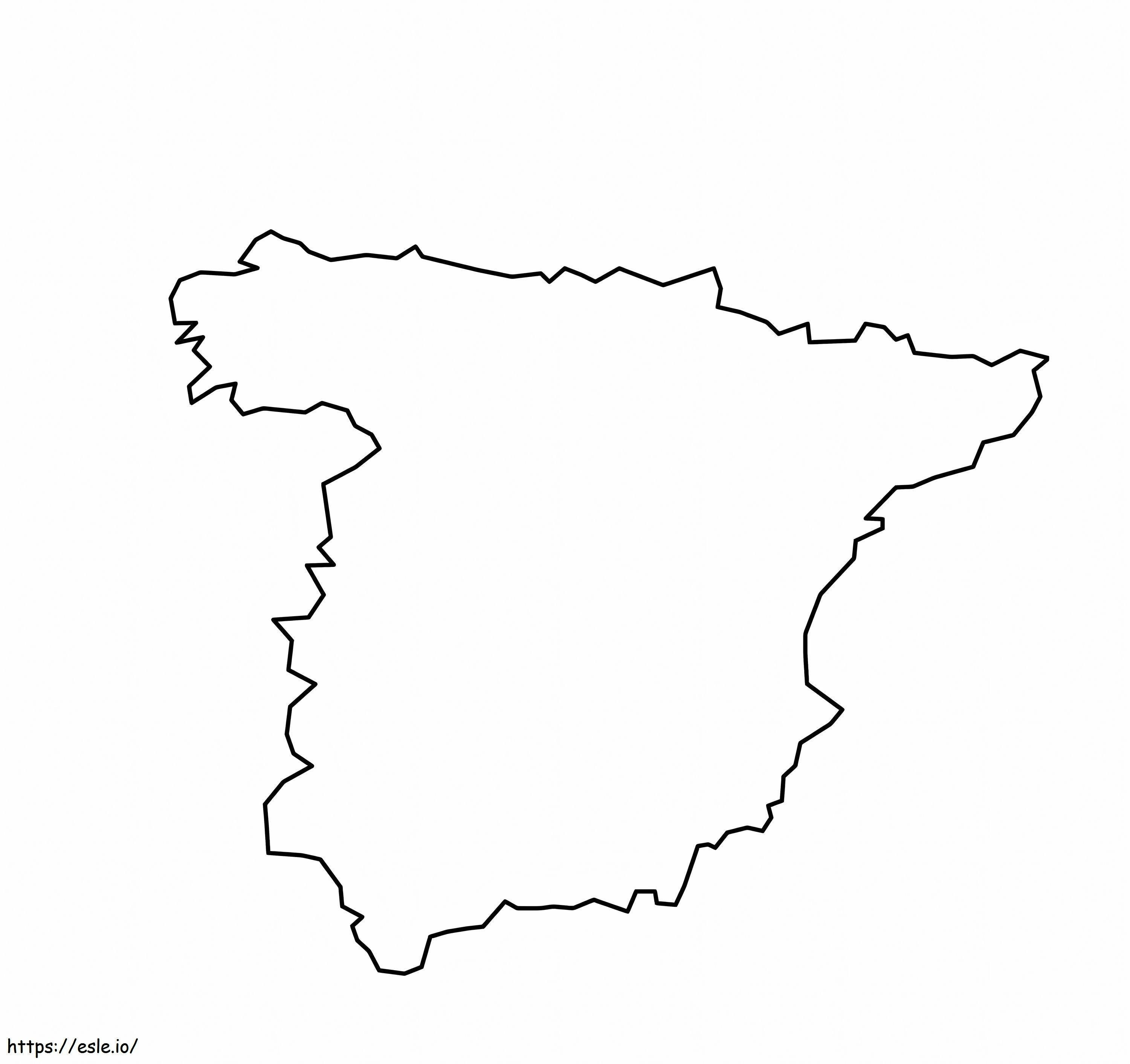 Harta Spaniei De Colorat de colorat