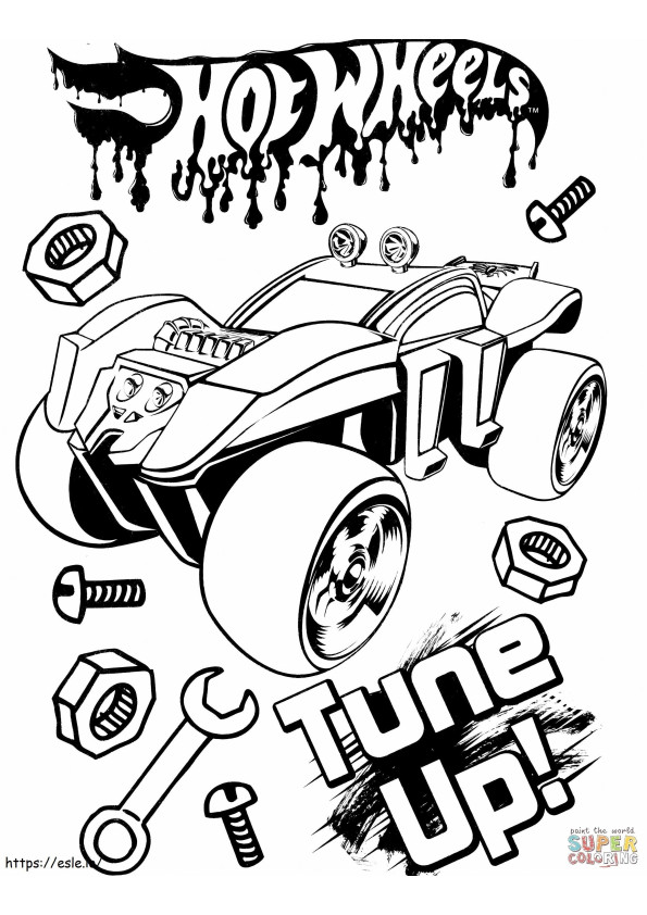 1539563591 Hot Wheels Tune Up coloring page