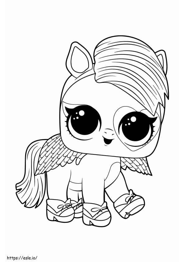 LOL Pet Pony Bella ragazza da colorare