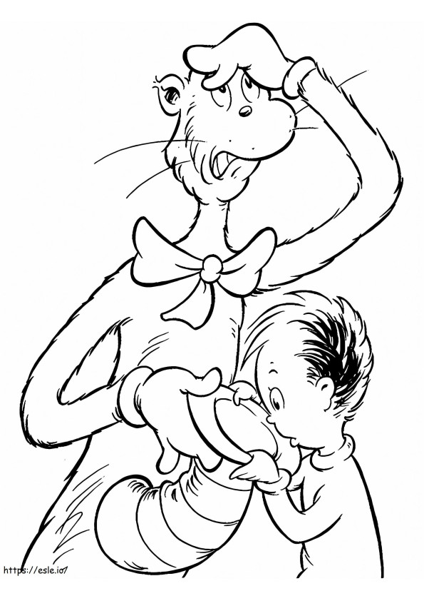 1567670609 Cat Showing Hat A4 coloring page