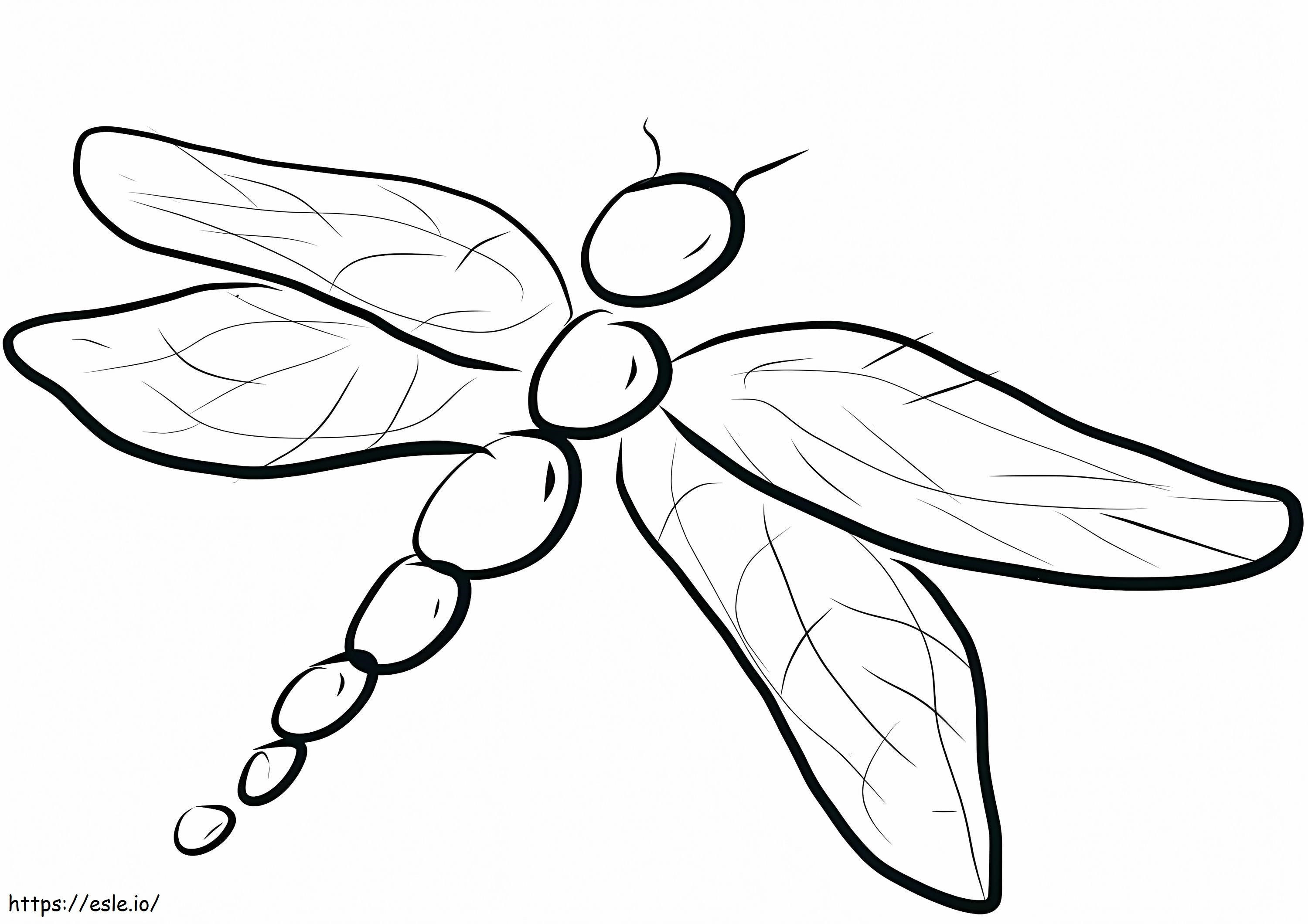 Yksinkertainen sudenkorento värityskuva