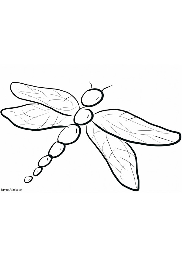 Coloriage Une simple libellule à imprimer dessin